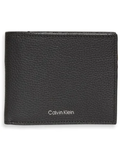 Zwart - Calvin Klein Foil Embossed Logo Bifold Wallet