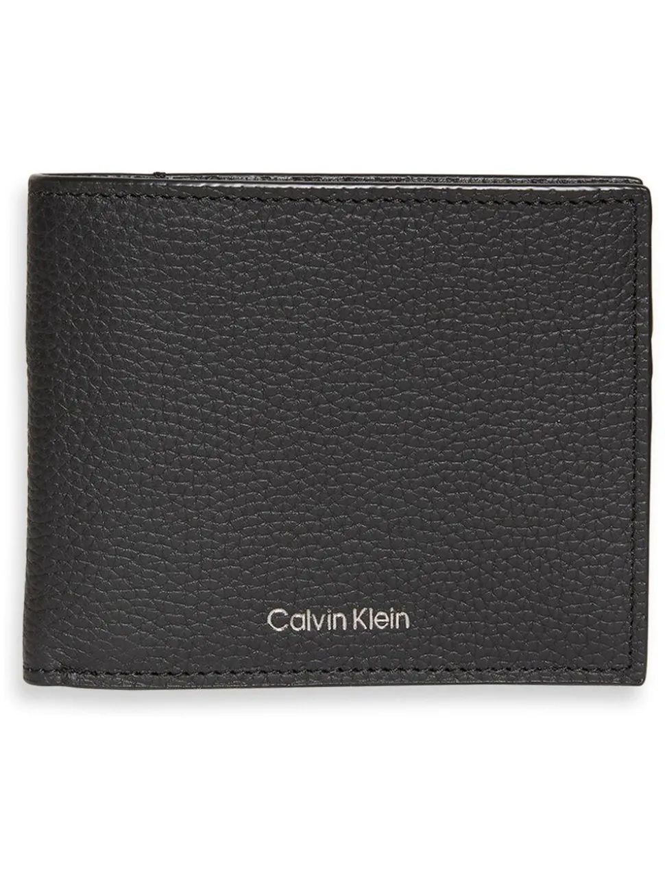 Zwart - Calvin Klein Foil Embossed Logo Bifold Wallet