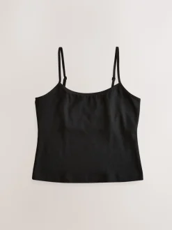 Zwart - Cami-vest met Built-in bh (9-16jr) (9-16jr)