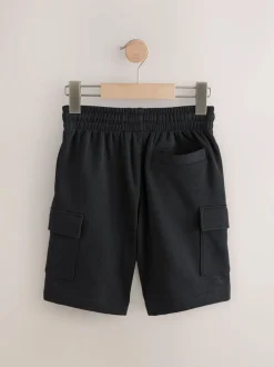 Zwart - Cargo jersey short (3-16 jr)