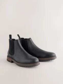 Zwart - Casual leren chelsea-laars