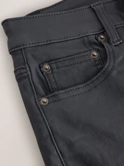 Zwart - Coated Bootcut Jeans