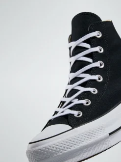 Zwart - Converse Lift - Bleke hoge sneakers met plateauzool
