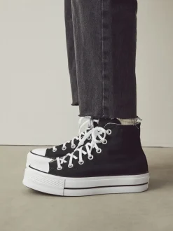 Zwart - Converse Lift - Bleke hoge sneakers met plateauzool