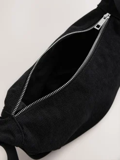 Zwart - Cord Effect Sling Bag