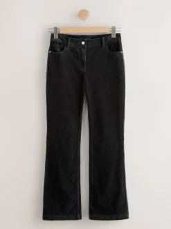 Zwart - Corduroy boot cut broek