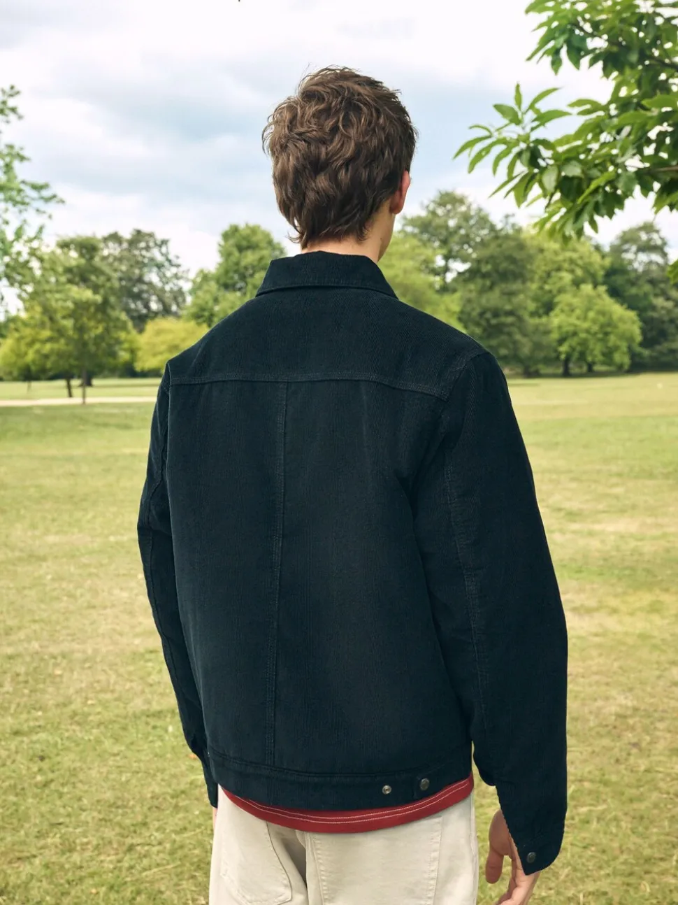 Zwart - Corduroy Borg Lined Jacket