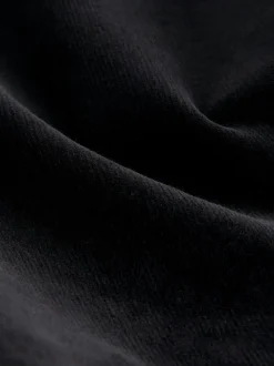 Zwart - Corduroy mini-wikkelrok