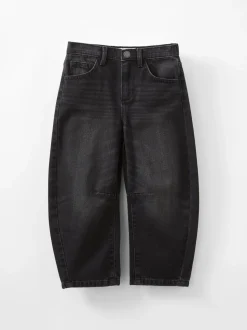 Zwart - Cotton On Unisex Barrel Leg Denim Jeans