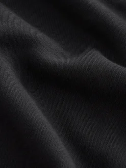 Zwart - Cotton Rich Heavyweight Jersey Full Zip Hoodie
