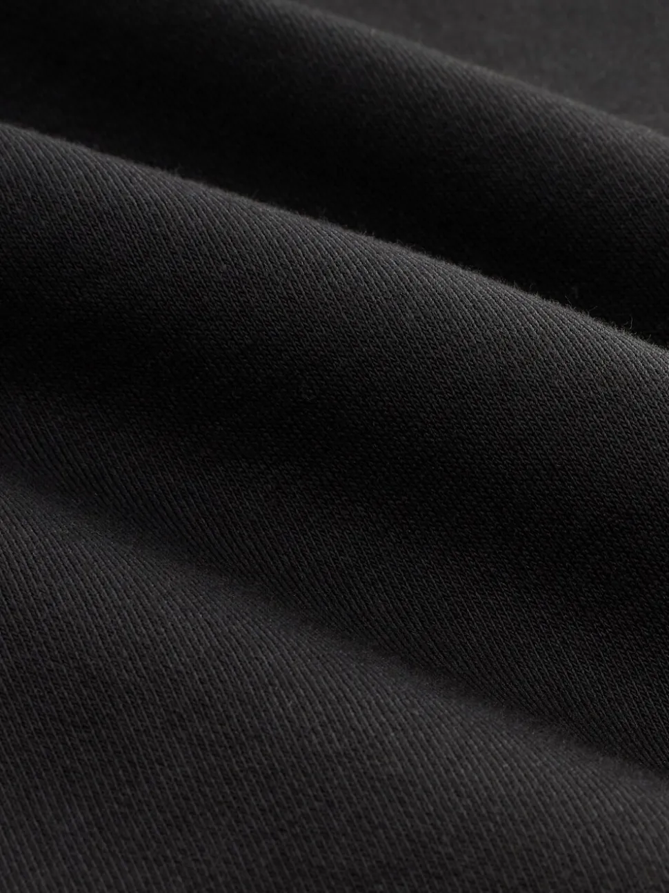 Zwart - Cotton Rich Jersey Full Zip Funnel Neck Sweatshirt