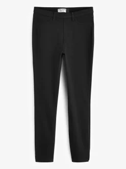 Zwart - Cropped denim jersey legging
