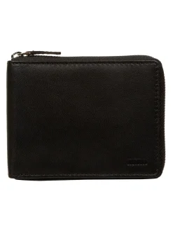 Zwart - Cultured London 'James' Leather Wallet