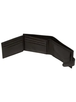 Zwart - Cultured London 'Leo' Leather Wallet