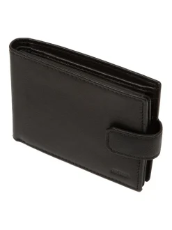 Zwart - Cultured London 'Max' Leather Wallet