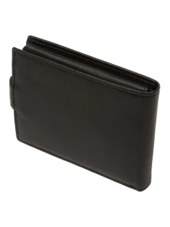 Zwart - Cultured London 'Max' Leather Wallet
