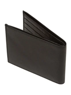Zwart - Cultured London 'Oliver' Leather Wallet