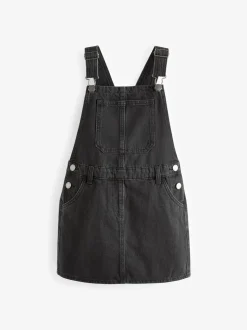 Zwart - Denim overgooier (3-16 jr)