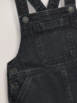 Zwart - Denim overgooier (3 mnd-8 jr)