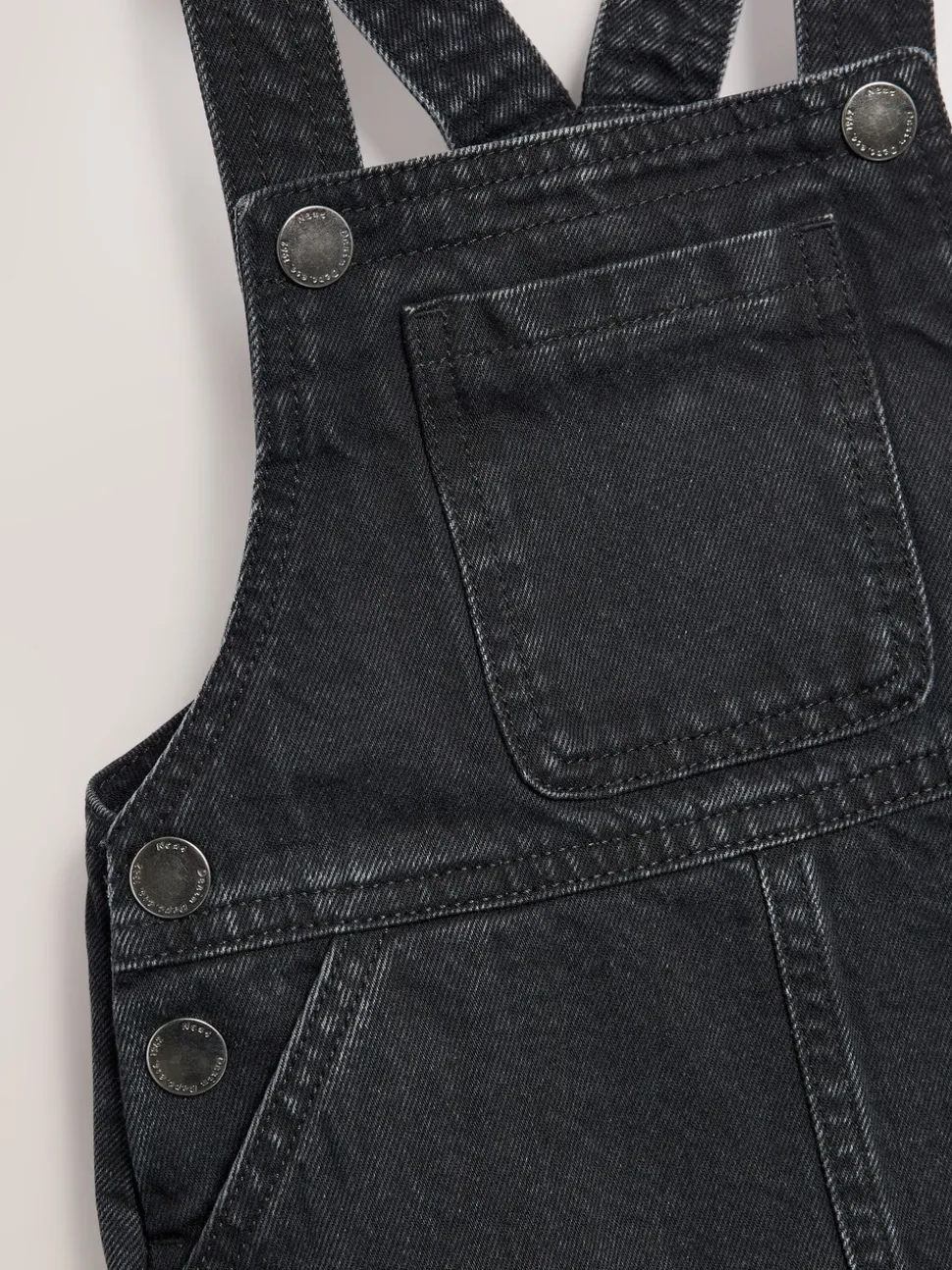 Zwart - Denim overgooier (3 mnd-8 jr)