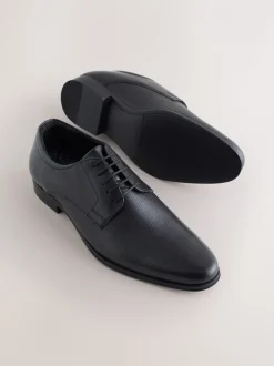 Zwart - Derby schoenen met reliëfpatroon