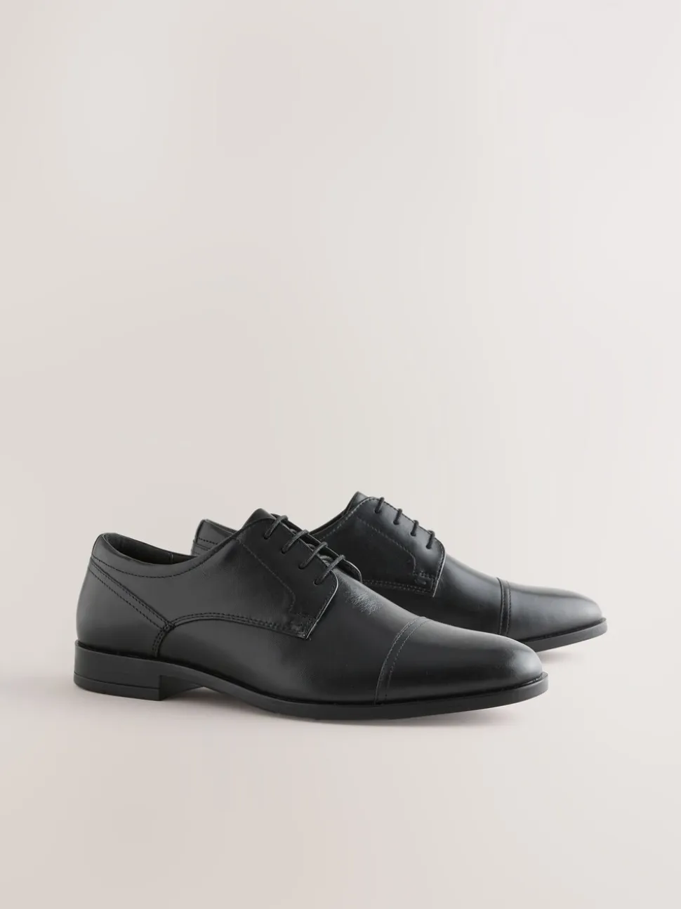 Zwart - Derby Toe Cap Shoes