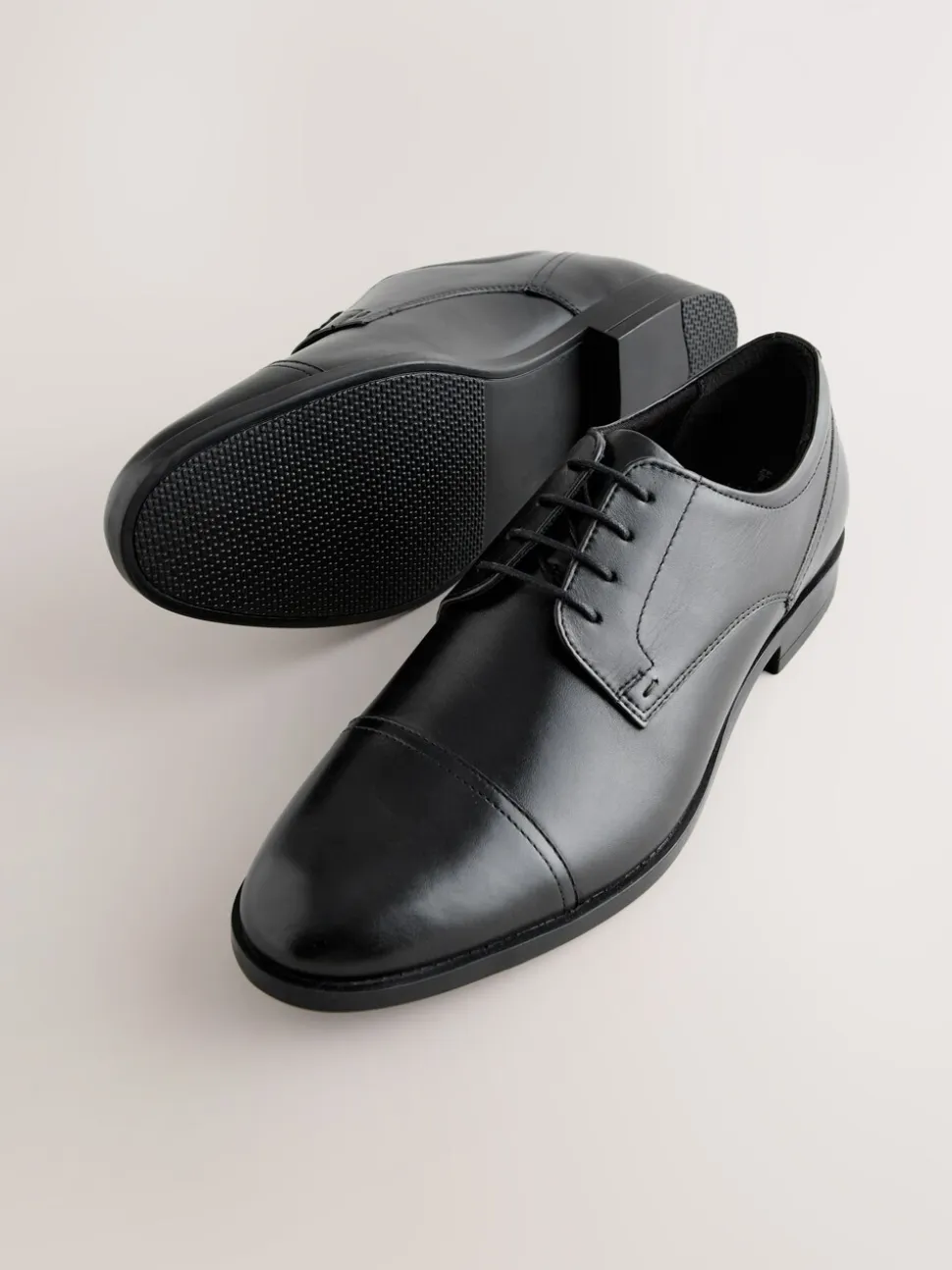 Zwart - Derby Toe Cap Shoes