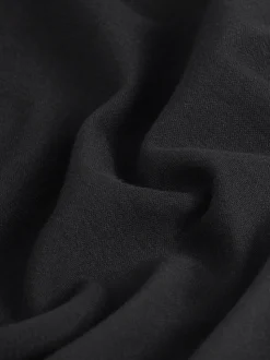 Zwart - Dik T-shirt met lange mouwen en ronde hals
