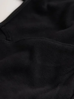Zwart - Doorritsbare funnel Borg Fleece
