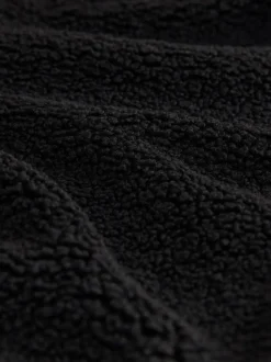 Zwart - Doorritsbare funnel Borg Fleece