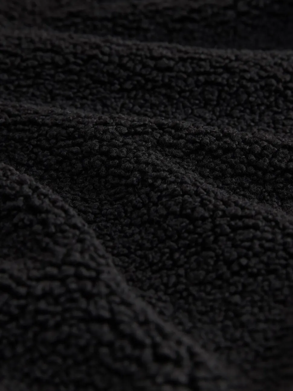 Zwart - Doorritsbare funnel Borg Fleece