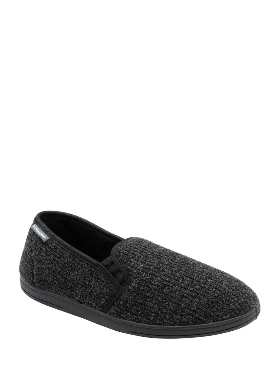 Zwart - Dunlop pantoffels met dubbele inzet voor heren