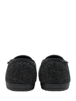 Zwart - Dunlop pantoffels met dubbele inzet voor heren