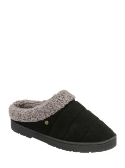 Zwart - Dunlop Suede Mule Slippers
