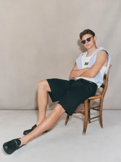Zwart - EDIT Baggy Fit Formal Shorts