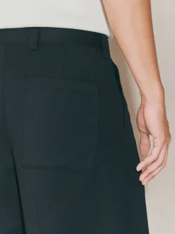 Zwart - EDIT Baggy Fit Formal Shorts