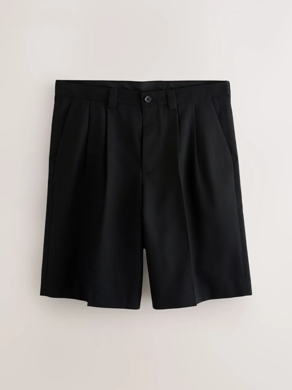 Zwart - EDIT Baggy Fit Formal Shorts