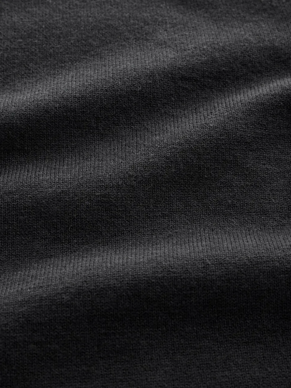 Zwart - Effen - Regular Fit Essential Long Sleeve Knitted Polo Shirt