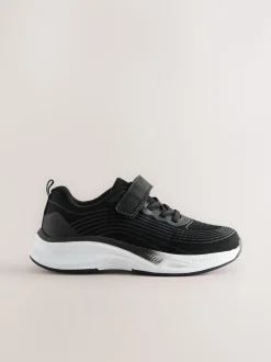 Zwart - Elastische sneakers met veters
