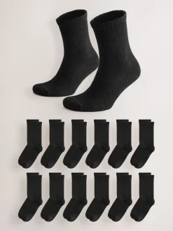 Zwart - Essential set van 12 paar sportsokken