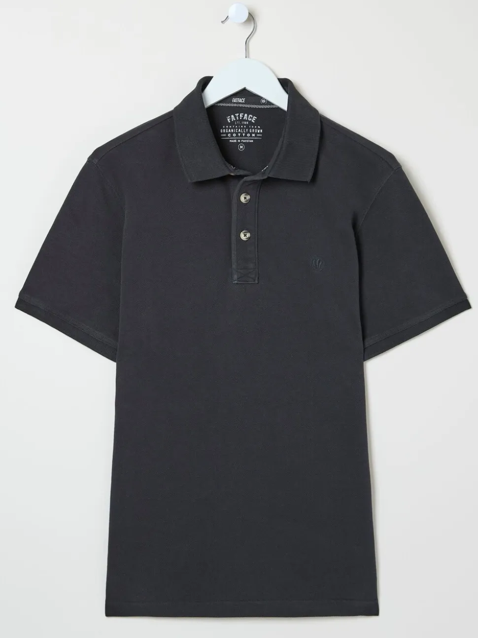 Zwart - FatFace - Piqué polo met korte mouwen