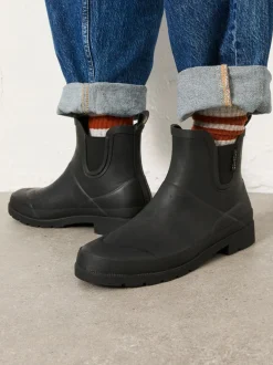 Zwart - FatFace Rubber Ankle Welly