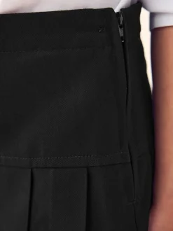 Zwart - Fietsshort en geplooide rok set (3-17jr)