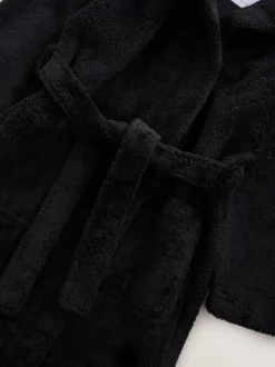 Zwart - Fleece badjas (1,5-16jr)