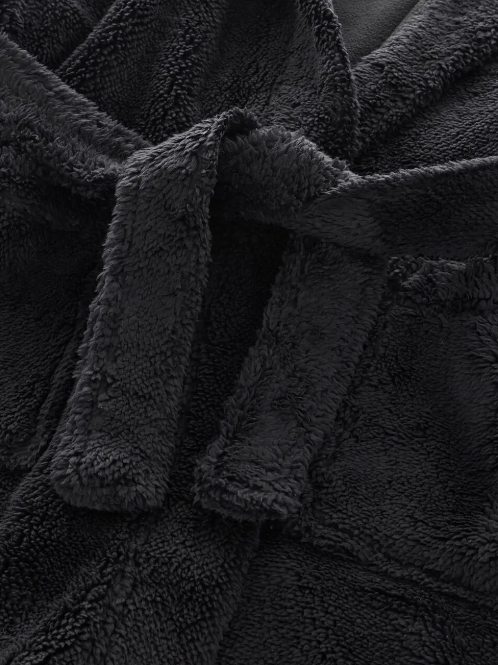 Zwart - Fleece badjas (1,5-16jr)