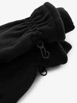 Zwart - Fleece handschoenen (3-16jr)