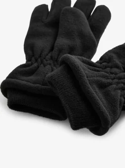 Zwart - Fleece handschoenen (3-16jr)