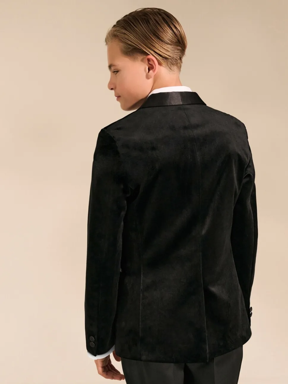 Zwart - Fluwelen blazer (3 - 16 jr)