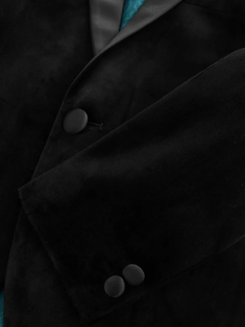 Zwart - Fluwelen blazer (3 - 16 jr)