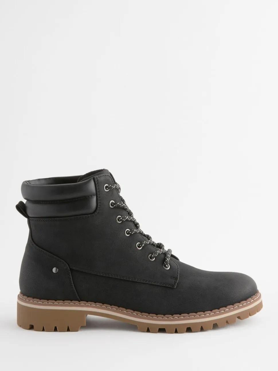 Zwart - Forever Comfort® casual enkellaarsjes met veters